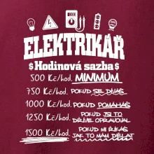 Elektrikář hodinová sazba