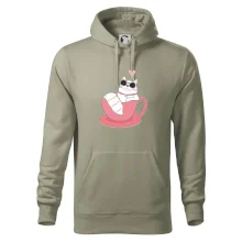 Hustá kočka v hrníčku