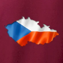 Česká vlajka v obrysu republiky