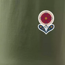 Folklor na prsu květina kulatá