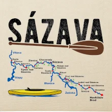 Mapa řeky Sázavy