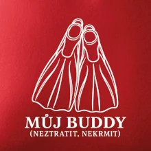 Můj buddy dvě překřížené potápěčské ploutve