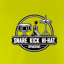 Snare kick hi-hat opakovat - bubenické trio