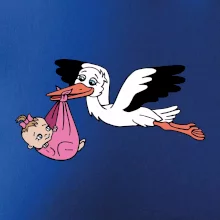 Čáp a miminko - holka (Hana-creative)