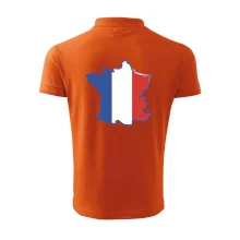 Francouzská vlajka mapa obrys