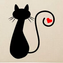 Zamilovaná kočka ocásek