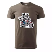 Mýval na motorce kreslený