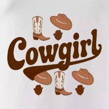 Cowgirl nápis a oblečení