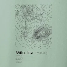 Mikulov - vrstevnice v obdélníku