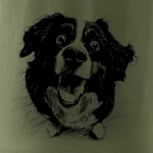 Černobílá karikatura Bernský salašnický pes