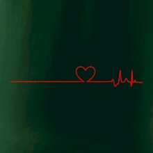 Poker EKG srdce červené