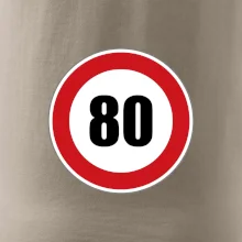 Dopravní značka - omezení rychlosti 80