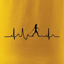 EKG nordic walking žena
