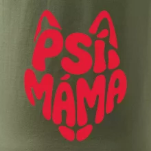 Psí máma nápis v hlavě