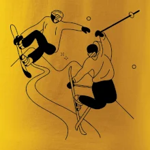 Lyžovaní - kresleny obrázek