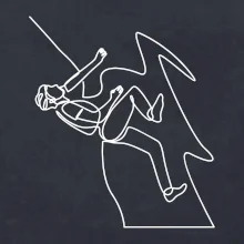 Lezec na skále jedním tahem