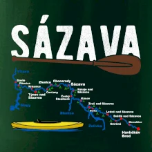 Mapa řeky Sázavy