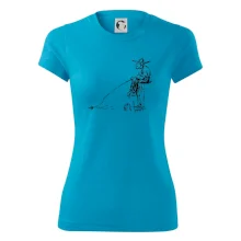 Kreslený rybář na pařezu