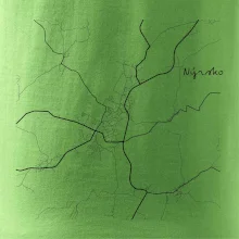 Černobílá mapa Nýrsko  340 22