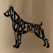 Doberman - nápis v tělě