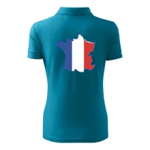 Francouzská vlajka mapa obrys