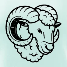 Černá Hlava berana obrys