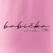 Psací nápis babička s ročníkem