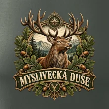 Myslivecká duše jelen a lesní erb
