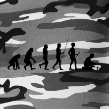 Evoluce houbař muž