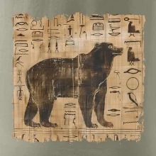 Egyptské hieroglyfy medvěd