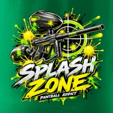 Neonový zásah splash zone paintball