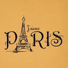 Paris nápis Eiffelovka rovný Paris nápis Eiffelovka rovný