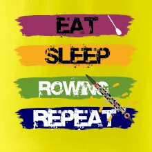 Eat sleep rowing repeat barevné