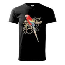 Papoušek na listnatém stromě