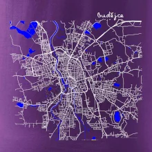 Budějce  - Mapa s vodními toky