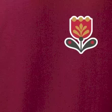 Folklor na prsu tulipán