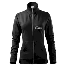 Párové mikiny Ta normální - Ta šílená (nápis na prsu a vaše jména na rukávu)