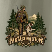 Parťáci na stopě myslivec a lovecký pes