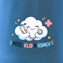Péče klid a úsměv - veselý obláček se stetoskopem