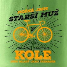 Starší muž - cyklista silniční kolo