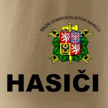 SDH znak + nápis + nápis hasiči na zádech