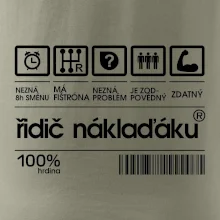 Čárový kód řidič náklaďáku