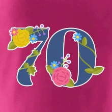 Květinové číslo kreslené - 70