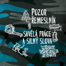Pozor řemeslník skvělá práce silný slova