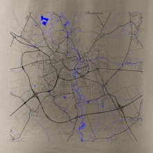 Olomouc - Mapa s vodními toky