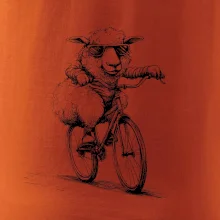 Ovce s brýlemi na kole