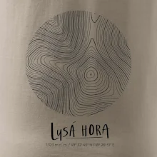 Lysá hora - vrstevnice v kruhu