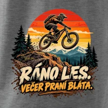Ráno les večer praní bláta na kole