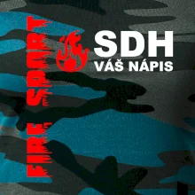 SDH nápis (oheň, firesport, název sboru - vlastní nápis)