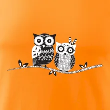 Dvě sovy abstraktní